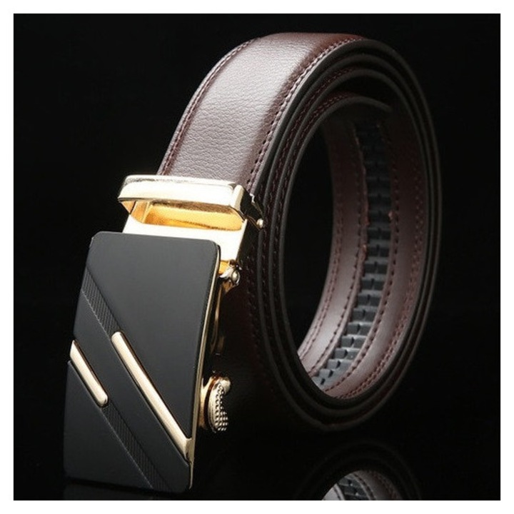 Férfi öv, IZMAEL, HU-4033, aranybarna, 120cm