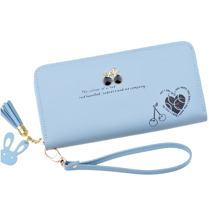 Дамски портфейл IZMAEL RA-35817, син, 19x9.5x2.5см, закачлив дизайн