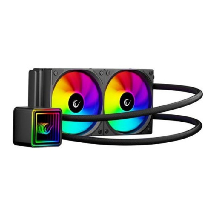 Ventilator PC Rampage Infinite V240 ARGB, 2x12cm, 600-1800rpm, negru