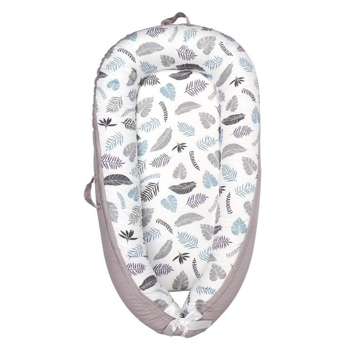 Cosulet bebelusi pentru dormit - Baby Nest Premium - Cuib Ergonomic pentru Bebelusi, 0-24 Luni, 85x55, 2 Fete, Bumbac 100%