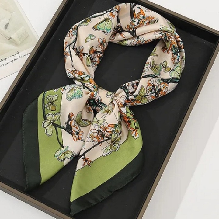 IZMAEL GL-36495 sál, zöld/tarka, 70x70cm