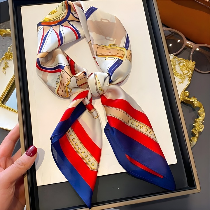 IZMAEL UR-38933 sál, kék és piros, 70x70cm