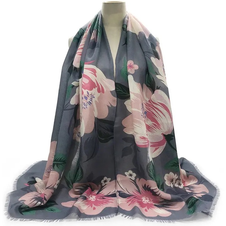 Eșarfă IZMAEL KE-27376, gri, 180x80cm