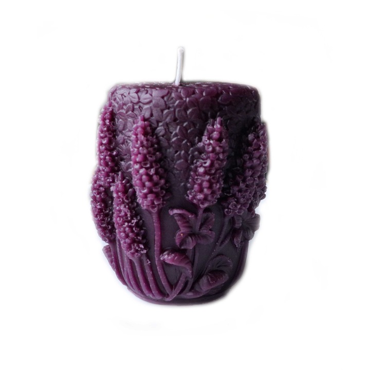 Lumanare din ceara naturala de albine, Handmade, 170g