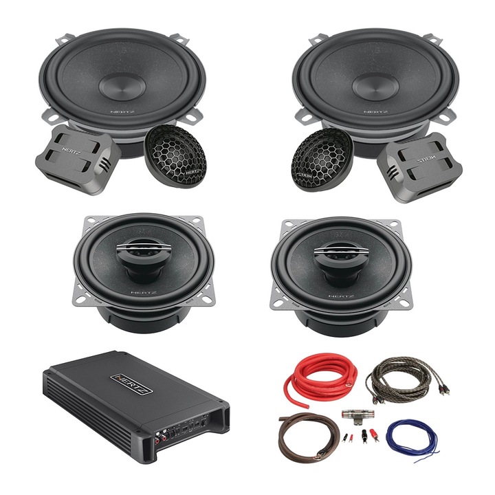 Pachet Difuzoare Auto cu amplificator Ford Fiesta 3 1989-1997 Hertz Cento 760 W