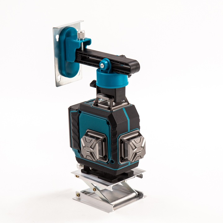 Nivela Laser Profesionala 4D 16 Linii Verde 360° MAXLIGHT, Autonivelare Automata, Trepied Reglabil, Baza Rotativa 360°, Telecomanda, 2 Acumulatori, Suport Magnetic, Ochelari Protectie, Manusi de Lucru, Valiza Transport, pentru Constructii si Amenajari Int