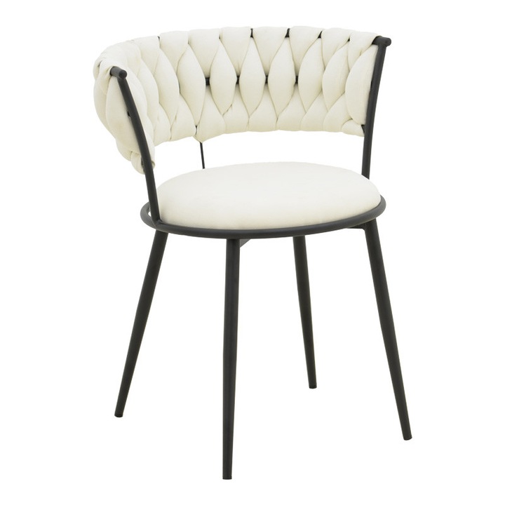 Fotoliu Pako World Alkia I, ecru, 57x58.5x72 cm, design ergonomic, picioare metalice