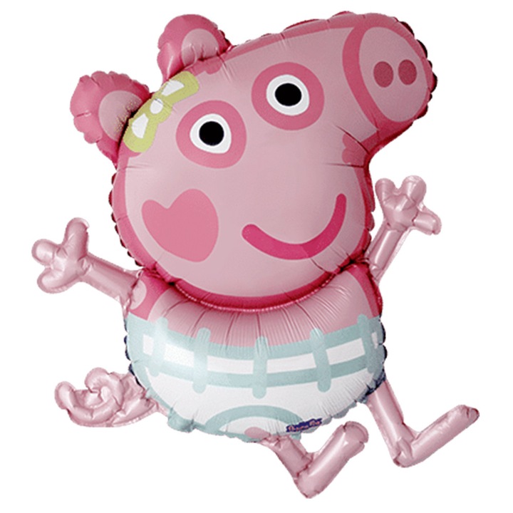 Balon mini figurina Peppa Pig Evie, Flexmetal, 20x25cm, decorativ, aniversare