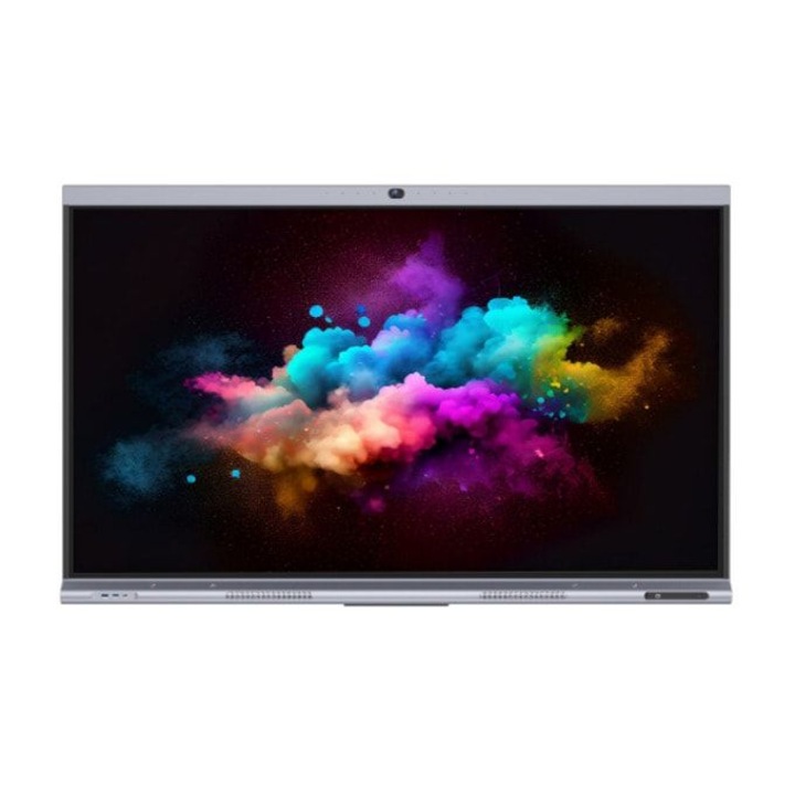 Prestigio Solutions MultiBoard Monoblock 75'' LightSeries: UHD4K 3840x2160, OS Android 11, PC: A311D2 chipset CPU Cortex A73 Quad CoreCortex A53 Quad Core/8GB RAM/64GB eMMC, IR 40TP, Cam 2MP, 8-mic array, Speaker 15Wx2&15W sub, 7 writing pen