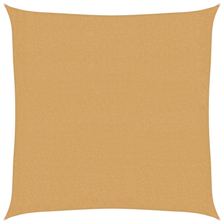 Panza parasolar vidaXL, nisipiu, 2, 5x2, 5 m, patrat, 160 g/m², HDPE