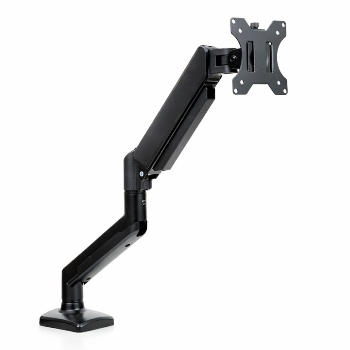 Suport monitor, arc cu gaz, 17–32'', negru, 2–10kg, reglare inaltime, VESA 75x75/100x100, pivot, montaj pe birou UM-115 ECO ART