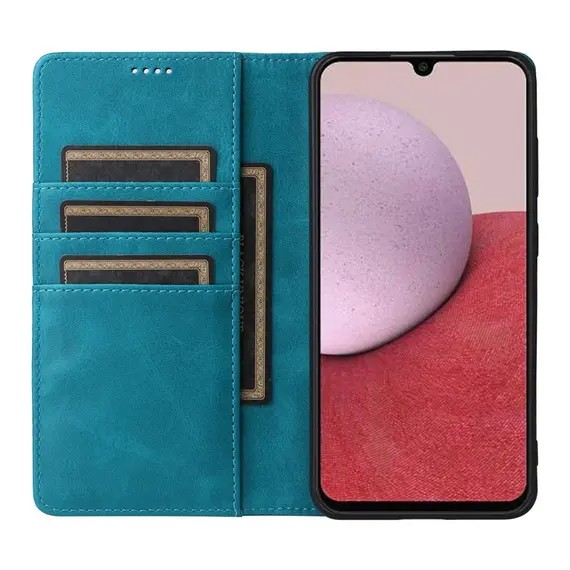 Husa Carte Premium compatibila cu Honor Magic 8 Lite/ X9d/ X70, turcoaz