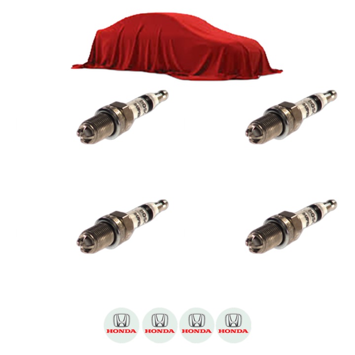 Set 4 Bujii Scanteie HONDA INTEGRA Saloon (DA5, DA6, DA7, DA8, DA9, DB1, DB2) 1.6 (DA5) 120 CP din 1989 - 1993, bujie motor, Bosch, 4x Stickere auto cu HONDA