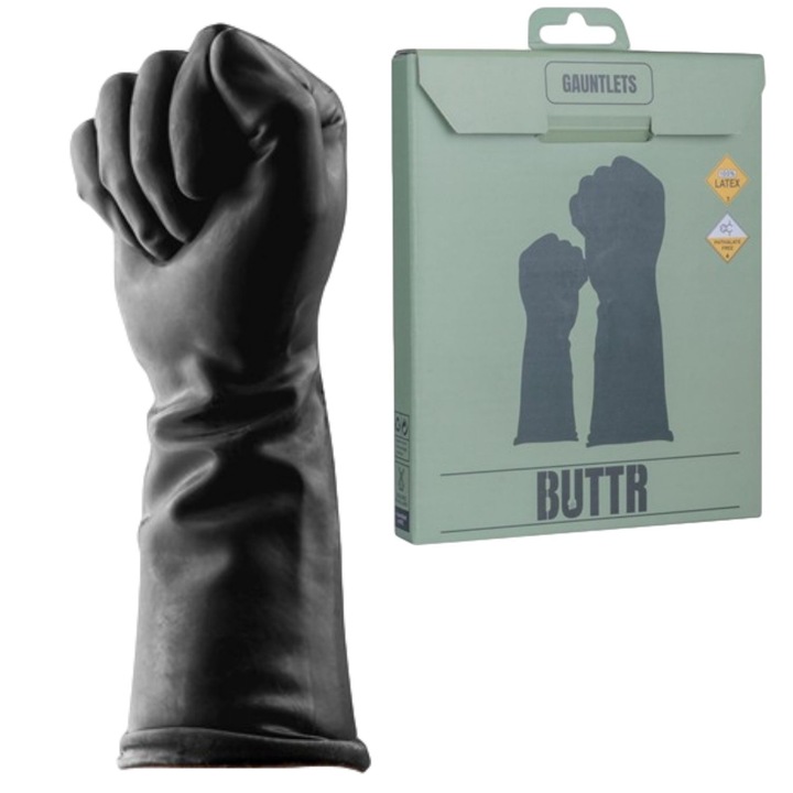 Manusi de box Buttr, latex, negre, elastice