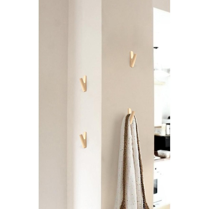 Cuier Model Calif, 1 Carlig, Finisaj Auriu Mat