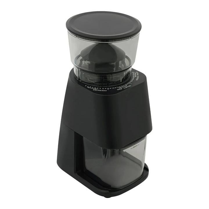 Rasnita de cafea, putere 150 W, bavura conica, 30 de setari, neagra
