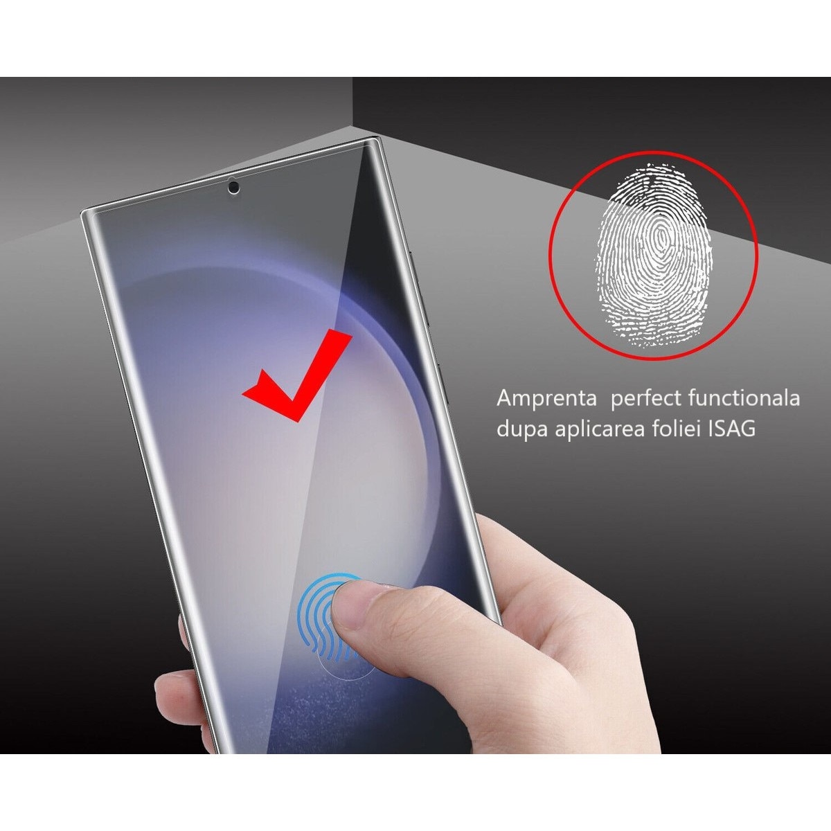 Folie de protectie ecran compatibila cu Samsung Galaxy S26 Ultra, din silicon, TPU, Perfect fit, acopera tot ecranul, transparenta, ISAG