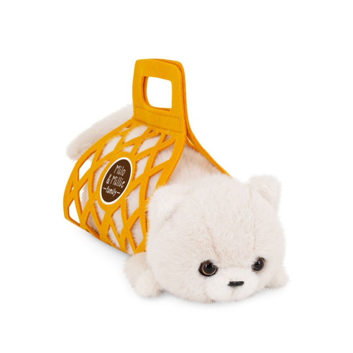 Milo, Pisoiul Alb de Plus (56 cm) – Jucarie Premium Ultra Pufoasa, Orange Toys