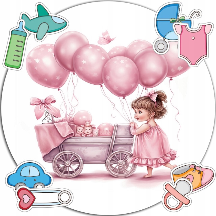 Vafa de tort 20cm, WORLD CASE, set decor aniversar, comestibila, personalizabila