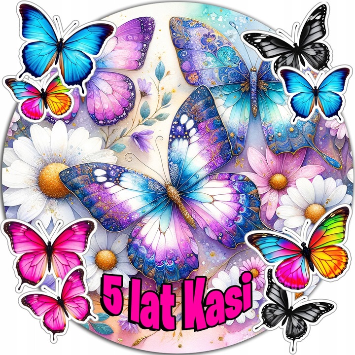 Vafa de tort 20cm, WORLD CASE, set decorativ pentru petreceri, multicolor, optiune personalizare text