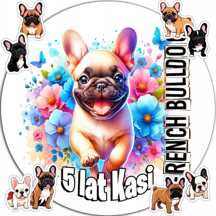 Tortaostya 20 cm, WORLD CASE, parti dekoráció, ehető, személyre szabható, többszínű