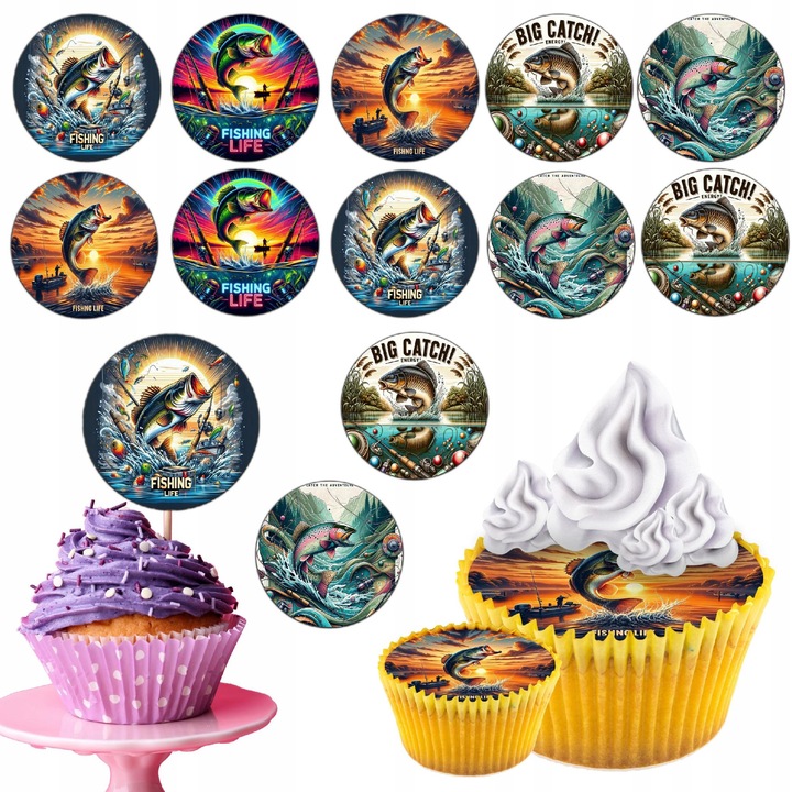 Ehető ostyaszeletek tortákhoz, WORLD CASE, 12 kör, kedvenc karakterek, 6.5cm