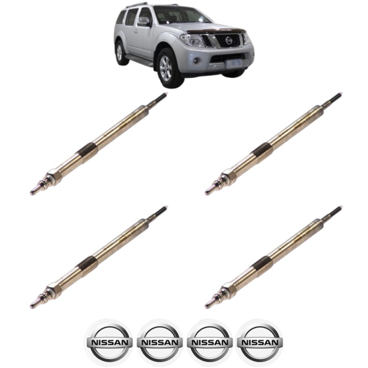 Set 4 Bujii Incandescente NISSAN PATHFINDER III VAN (R51_) 3.0 dCi 4x4 (R51M) CP 231 din 2013-2014, Bujie motor, Bosch, 4x Stickere auto cu NISSAN