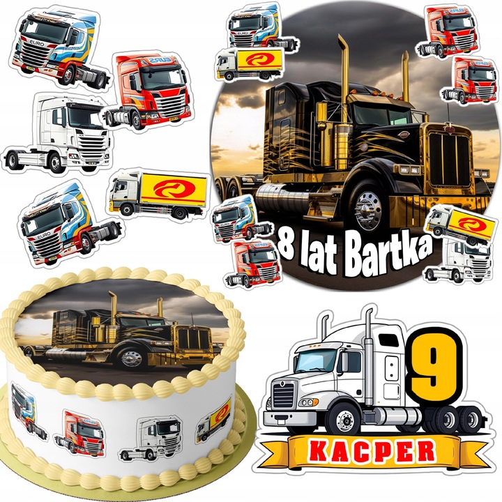 Set de vafe de tort 20cm + personaje, WORLD CASE, comestibile, personalizabile, multicolor