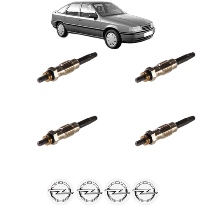Set 4 Bujii Incandescente OPEL VECTRA A Hatchback (J89) 1.7 D (F68, M68) CP 57 din 1988-1992, Bujie motor, Bosch, 4x Stickere auto cu OPEL