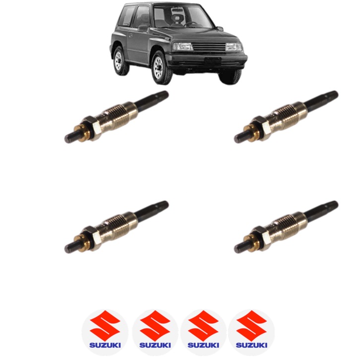 Set 4 Bujii Incandescente SUZUKI VITARA (ET, TA, TD) 1.9 D All-wheel Drive (SE419TD) CP 68 din 1995-1998, Bujie motor, Bosch, 4x Stickere auto cu SUZUKI