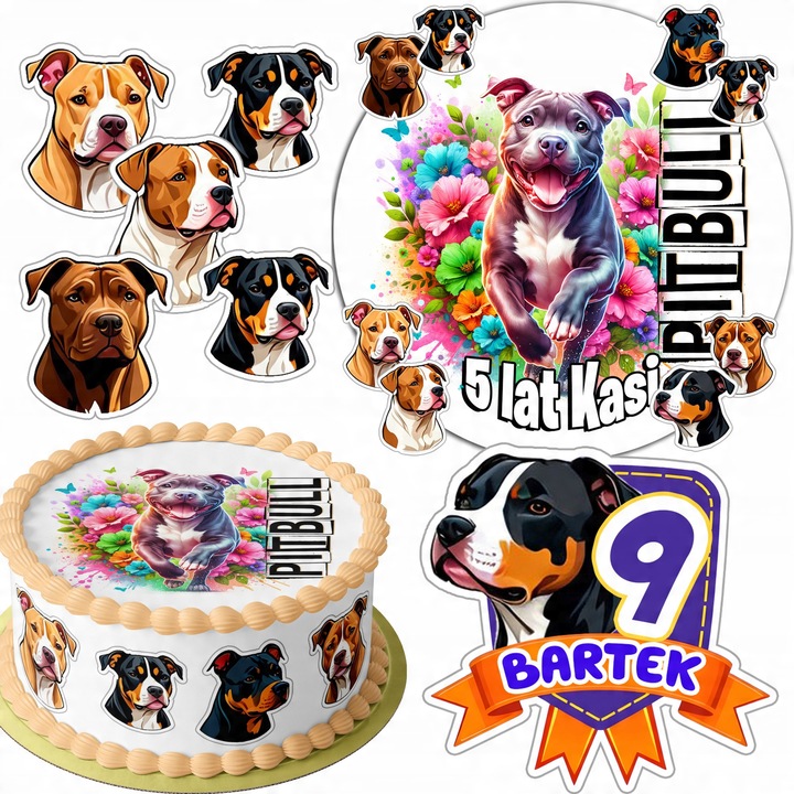 Set oplatek tort 20cm, 16 figurine, jucarii, multicolor