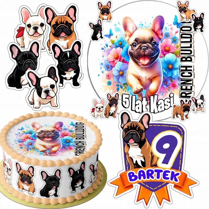 Set oplatek tort 20cm, WORLD CASE, 16 personaje, jucaus, multicolor