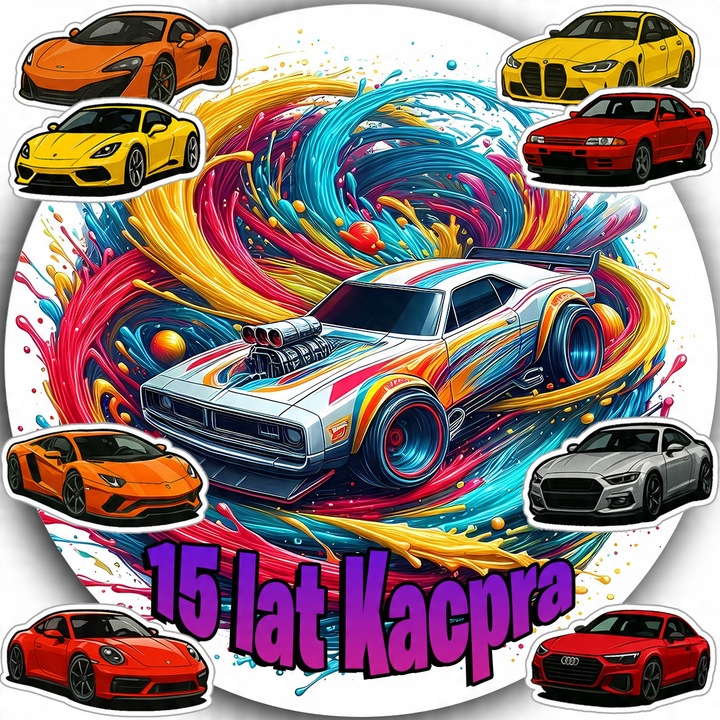 Oplatek jucarie pentru tort 20cm, WORLD CASE, set cu 8 forme, jucarie tematica, multicolor