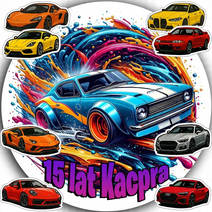 Oplatek jucarie pentru tort 20cm, WORLD CASE, set cu 8 forme, jucarie tematica, multicolor