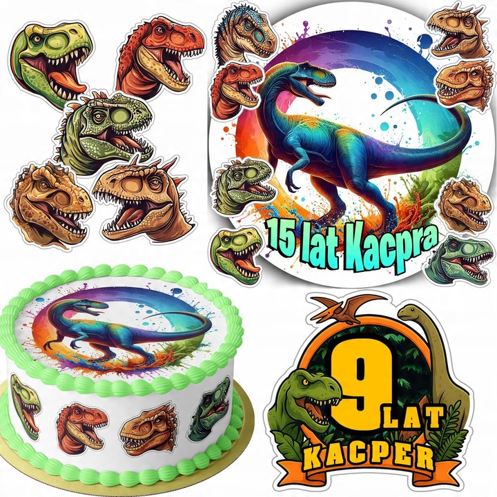 Set oplatek tort 20cm + 16 personaje, multicolor, WORLD CASE