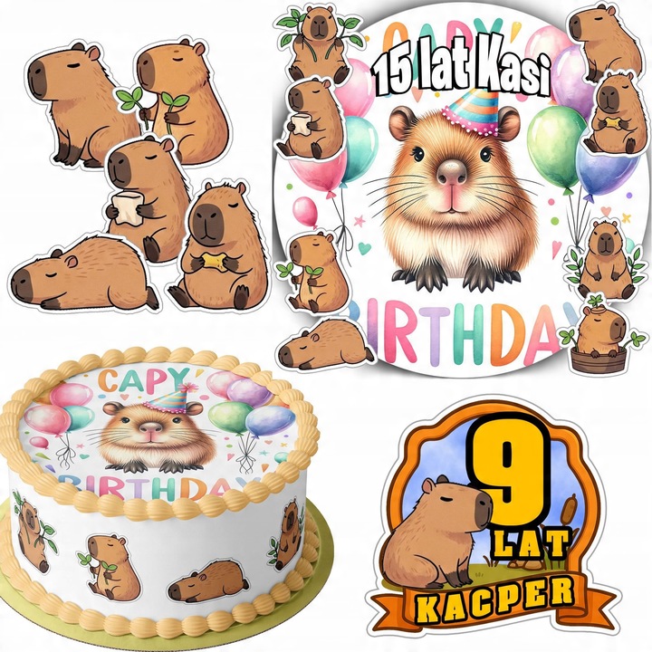 Set oplatek tort 20cm + 16 personaje, WORLD CASE, jucaus, comestibil