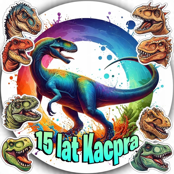 Oplatek jucarie pentru tort, WORLD CASE, 20cm, dinozaur, set cu 8 forme de taiat