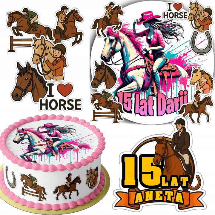 Set oplatek tort 20cm, WORLD CASE, 16 personaje, jucarie, colorat