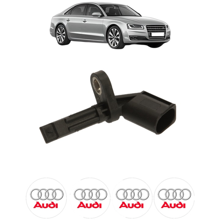 Senzor turatie roata AUDI A8 D4 (4H2, 4H8, 4HC, 4HL) 4.0 TFSI quattro CP 435 din 2013 - 2015, Bosch, 4x Stickere auto cu AUDI