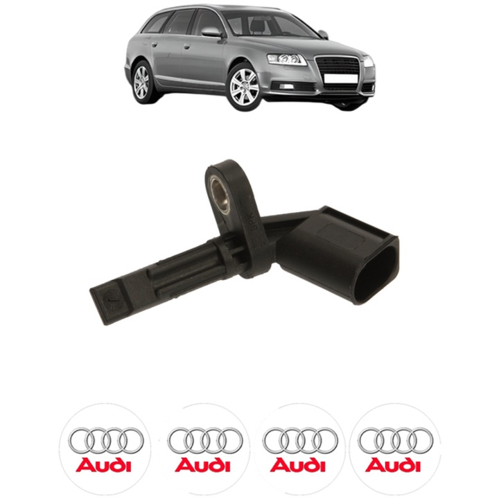 Senzor turatie roata AUDI A6 C6 Avant (4F5) 2.4 CP 177 din 2005 - 2008, Bosch, 4x Stickere auto cu AUDI
