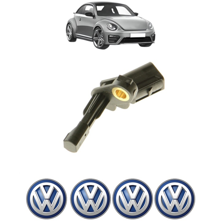 Senzor turatie roata Volkswagen BEETLE (5C1, 5C2) 1.6 TDI CP 105 din 2011 - 2016, Bosch, 4x Stickere auto cu Volkswagen
