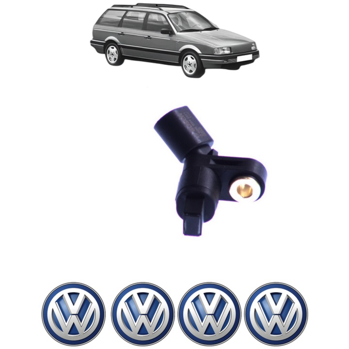 Senzor turatie roata Volkswagen PASSAT B3/B4 Variant (3A5, 35I) 2.0 16V CP 150 din 1994 - 1997, Bosch, 4x Stickere auto cu Volkswagen
