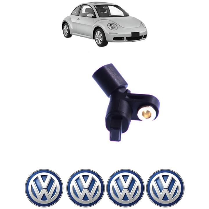 Senzor turatie roata Volkswagen NEW BEETLE (9C1, 1C1) 2.0 CP 115 din 1998 - 2010, Bosch, 4x Stickere auto cu Volkswagen