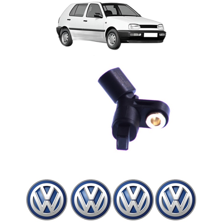 Senzor turatie roata Volkswagen GOLF III (1H1) 1.6 CP 75 din 1992 - 1997, Bosch, 4x Stickere auto cu Volkswagen