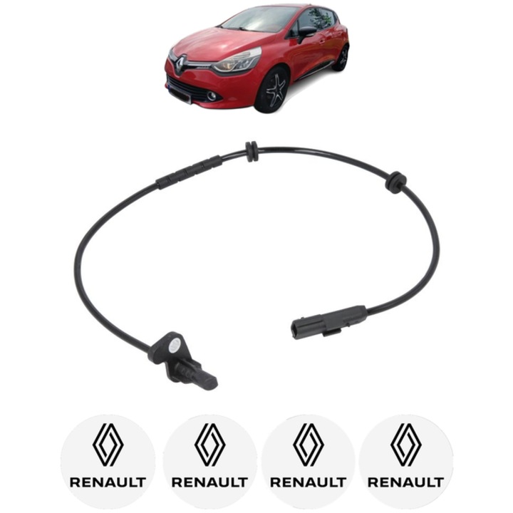 Senzor turatie roata RENAULT CLIO IV (BH_) 0.9 TCe 90 (BHNF, BHMA, BHMH, BHJK, BHJR) CP 90 din 2012 - 2021, Bosch, 4x Stickere auto cu RENAULT