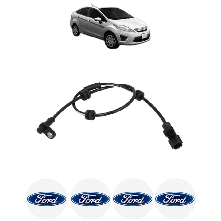 Senzor turatie roata FORD FIESTA Saloon 1.6 Ti CP 120 din 2010 - 2017, Bosch, 4x Stickere auto cu FORD