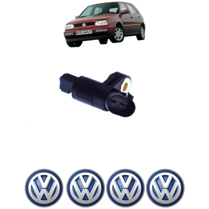 Senzor turatie roata Volkswagen GOLF III Van (1H1) 1.6 CP 75 din 1992 - 1997, Bosch, 4x Stickere auto cu Volkswagen