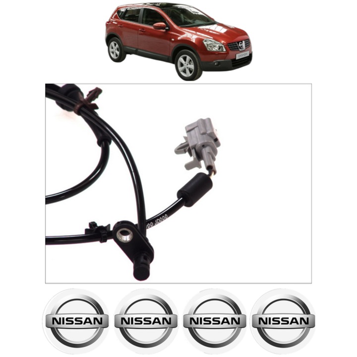 Senzor turatie roata NISSAN QASHQAI +2 (JJ10E) 1.5 dCi CP 103 din 2008 - 2010, Bosch, 4x Stickere auto cu NISSAN