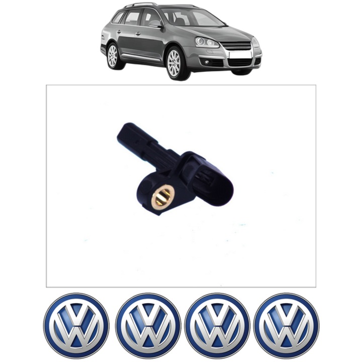 Senzor turatie roata Volkswagen GOLF V Variant (1K5) 2.0 TFSI CP 200 din 2007 - 2009, Bosch, 4x Stickere auto cu Volkswagen
