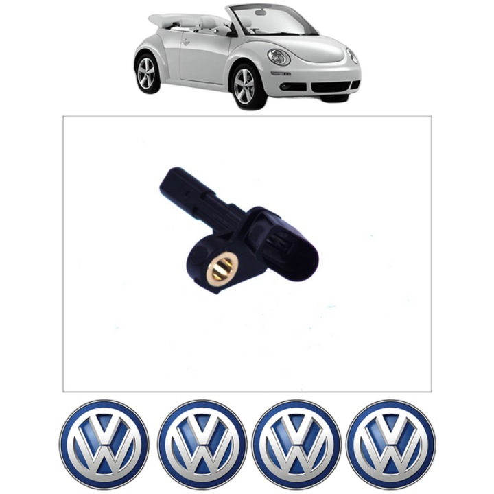 Senzor turatie roata Volkswagen BEETLE Convertible (5C7, 5C8) 1.2 TSI CP 105 din 2011 - 2019, Bosch, 4x Stickere auto cu Volkswagen